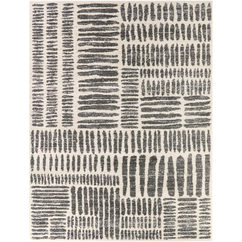 Tapis gris anthracite Fenris, 7 pi 10 po x 10 pi