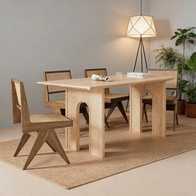 Table de salle à manger ronde en bois massif