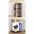 7-Tier AV Media Stand, Audio Rack with Adjustable Shelves, Stereo Rack on Wheels for Home Office Theater-1074721044