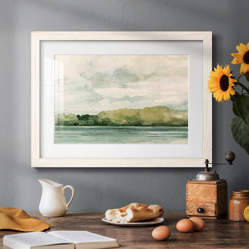 Riverside I, reproduction d'art encadrée, Blanc, H 28 po x l 42 po x P 1,5 po