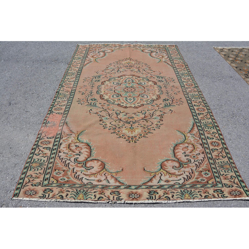 Tapis antiques jaunes, tapis tissé à plat, tapis turc, grands tapis de 5,6 x 9 pi, tapis rétro