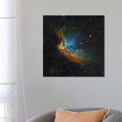 The Wizard Nebula (NGC 7380) In Hubble-Palette Colours by Rolf Geissinger - Wrapped Canvas Print