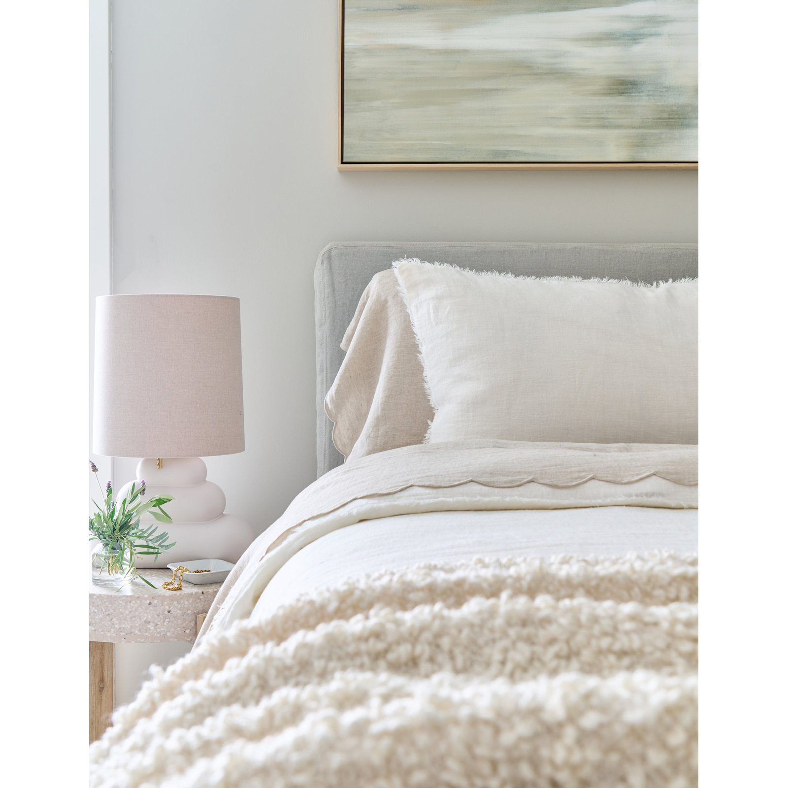 Kelly Rayon From Bamboo Sheet Set, Flax, Queen Sheet Set + 2 Pillowcases