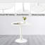 Ensemble de table de salle à manger 5 pièces, table de cuisine ronde avec 4 chaises (blanc)-315144773