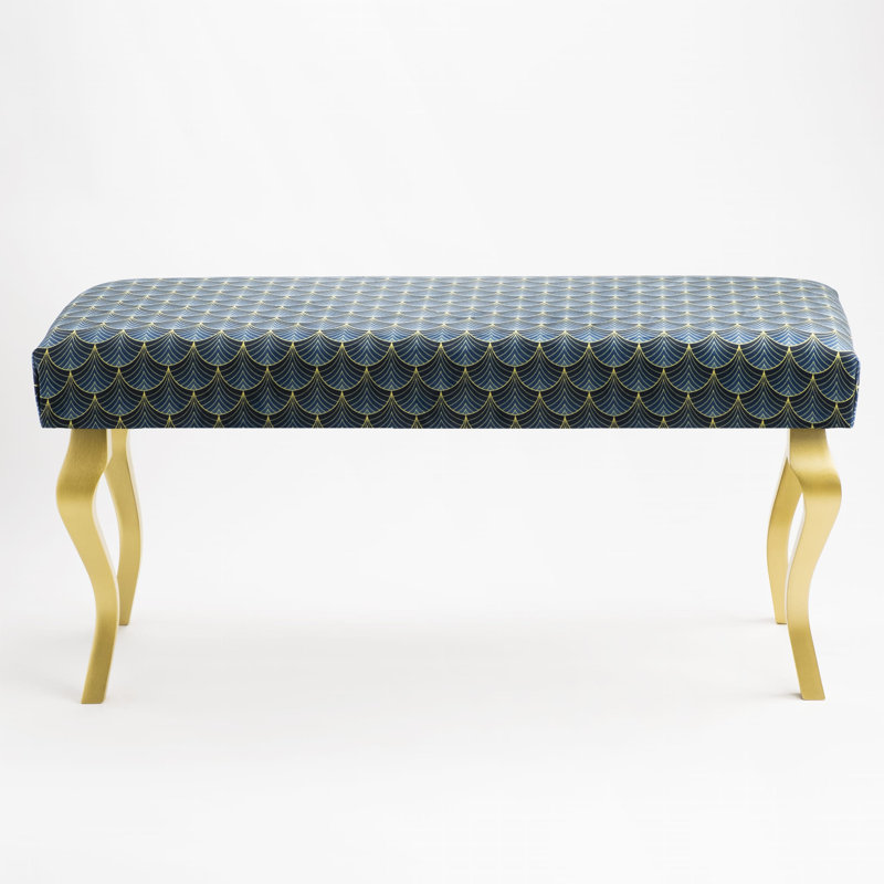 Massenburg Velvet Upholstered Bench, H45 x W100 x D30cm