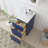 Colton 15" Freestanding Shaker Bathroom Vanity Cabinet with 3 Drawers, No Countertop, Ready to Assemble, Blue-95216816