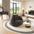 Dark gray curved negotiating sofa