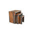 Goa Cube Solid Wood Trestle Nesting Tables