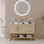 Meuble-lavabo autoportant moderne 36 po avec lavabo en céramique sans couture et plateau en pierre frittée-135227227