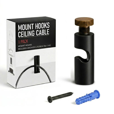 Ceiling Cable Mount Hook for Swag Pendant and Chandelier Lighting