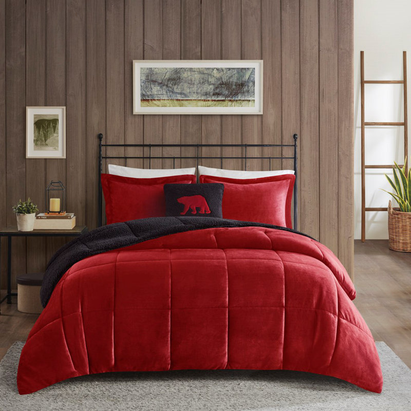Ensemble d'édredon en duvet synthétique Plush To Sherpa, double / grand | Idée de cadeau