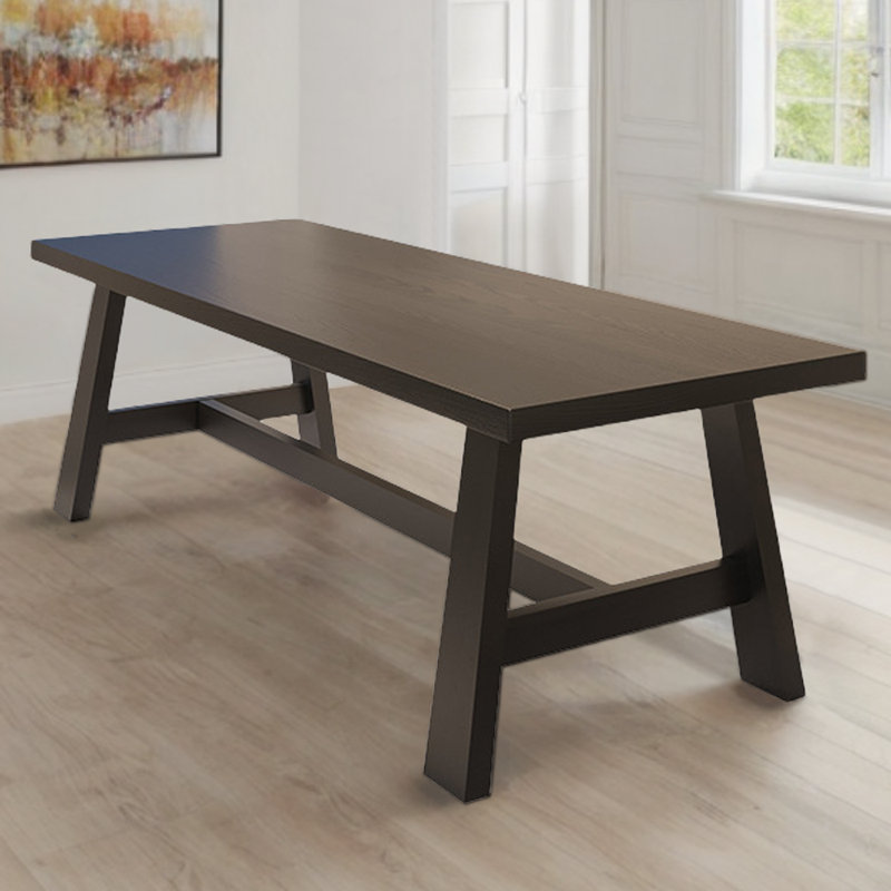 Sokin Pine Solid Wood Dining Table, 27.56" W x 63" L