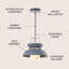 Beeson 1 - Light Gray Pendant