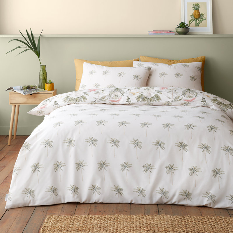 Paradiso Palm Reversible Duvet Cover Set, Double Duvet Cover Set + 2 Pillowcases