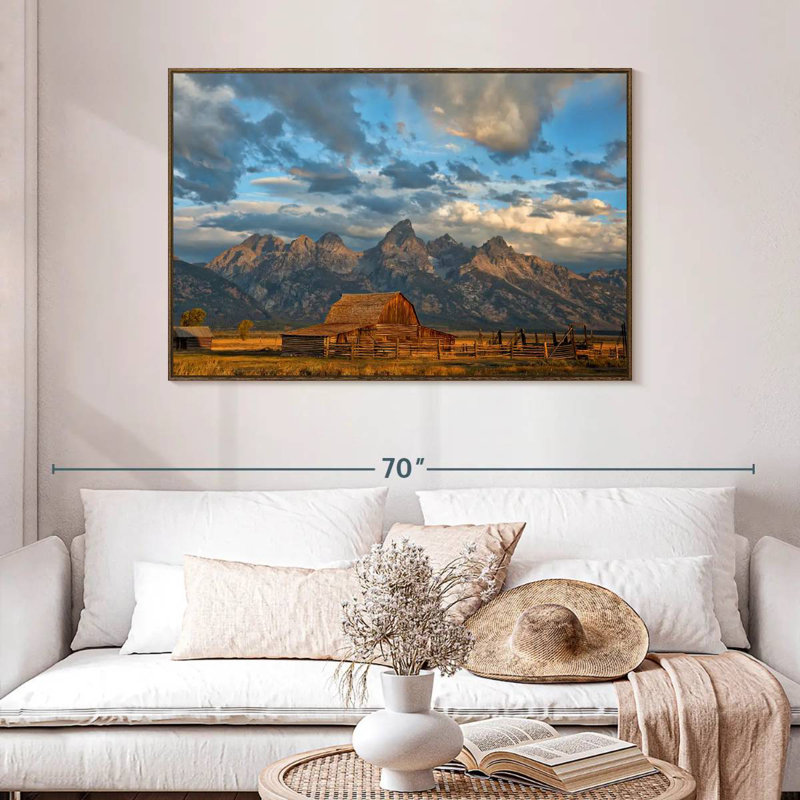 Rustic Wyoming, 25 po x 17 po, Cadre flottant noyer