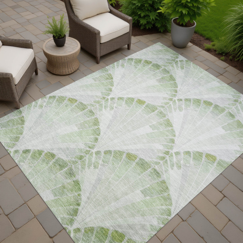 Machine Washable Indoor/Outdoor Lanphear ACN2401 Coastal Rug, Rectangle 2'6" x 3'10"