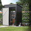 5x3 ft Metal Garden Shed, 150x88x185 cm Galvanised Steel Storage Shed with Base & Sloping Roof, Lock-128728895