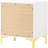 Bedroom 2 Nightstand In White And Gold - Spacious Storage, Style, Joints Feature Rectangular For Style With Storage-894120959