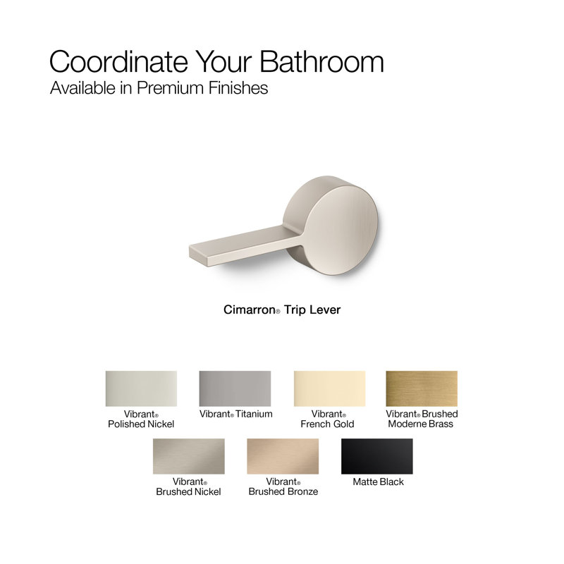 Cimarron® Trip Lever, Left Hand, Vibrant Brushed Moderne Brass
