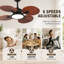 Ventilateur de plafond 33 pouces avec lumière