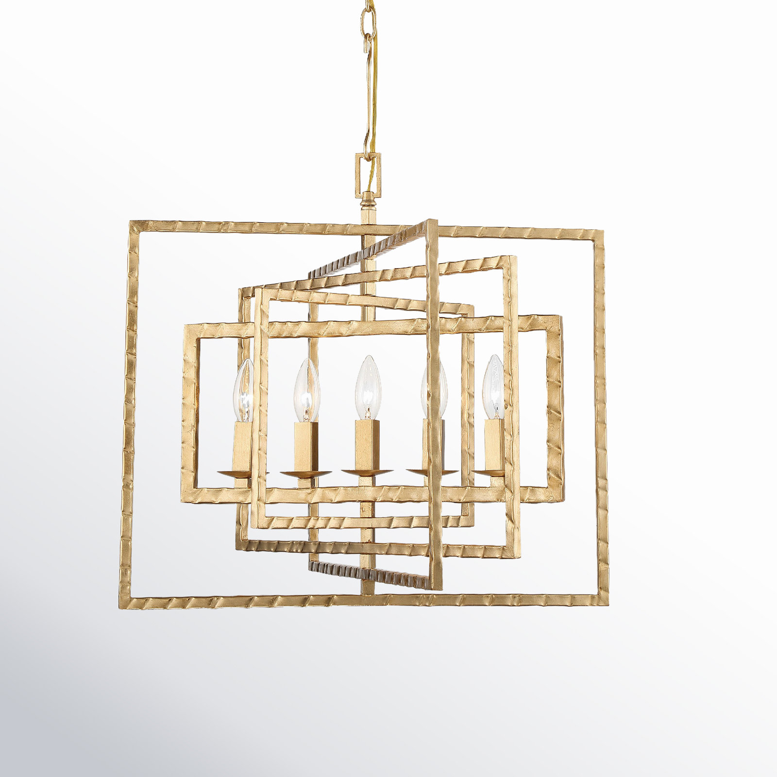 Lottie 5 Light Antique Gold Chandelier