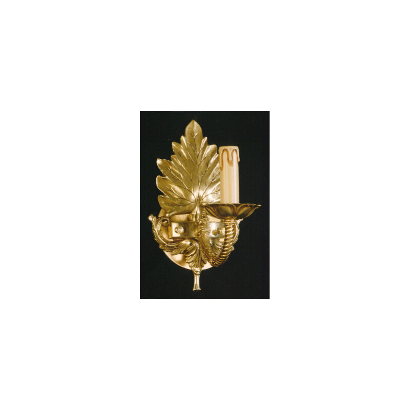 Craver Candle Wall Light, French Gold