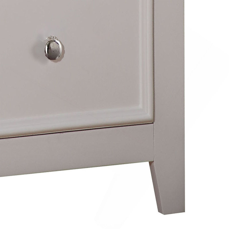 White 2-Drawer Nightstand