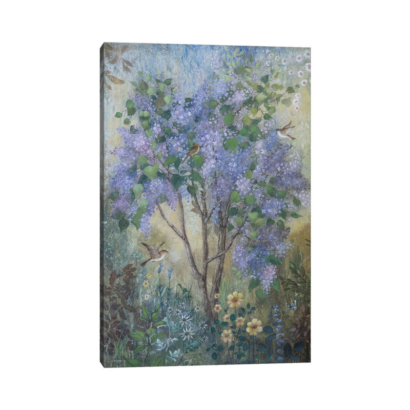 Fresh Lilacs by Lisa Marie Kindley - Wrapped Canvas Painting, 20.32 cm H x 30.48 cm W