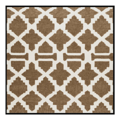 Machine Washable Trellis Brown Area Rug