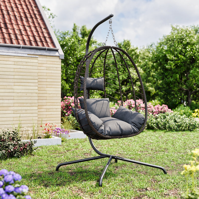 Fauteuil à œufs suspendu avec support, Grey