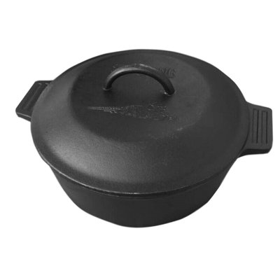 Bayou Classic Round Cast Iron 2 Piece Casserole Bakeware Set