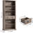 72" Bookshelf and Bookcase, Tall Bookshelf with Drawers, 5 Tier Book Shelf with Storage, Wood Display Storage Shelves, Tall Bookcase for Home Office, Study-1097283061
