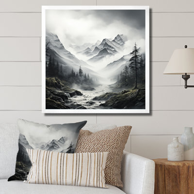 White Mountains Landscape Fog II - Fruits Wall Art