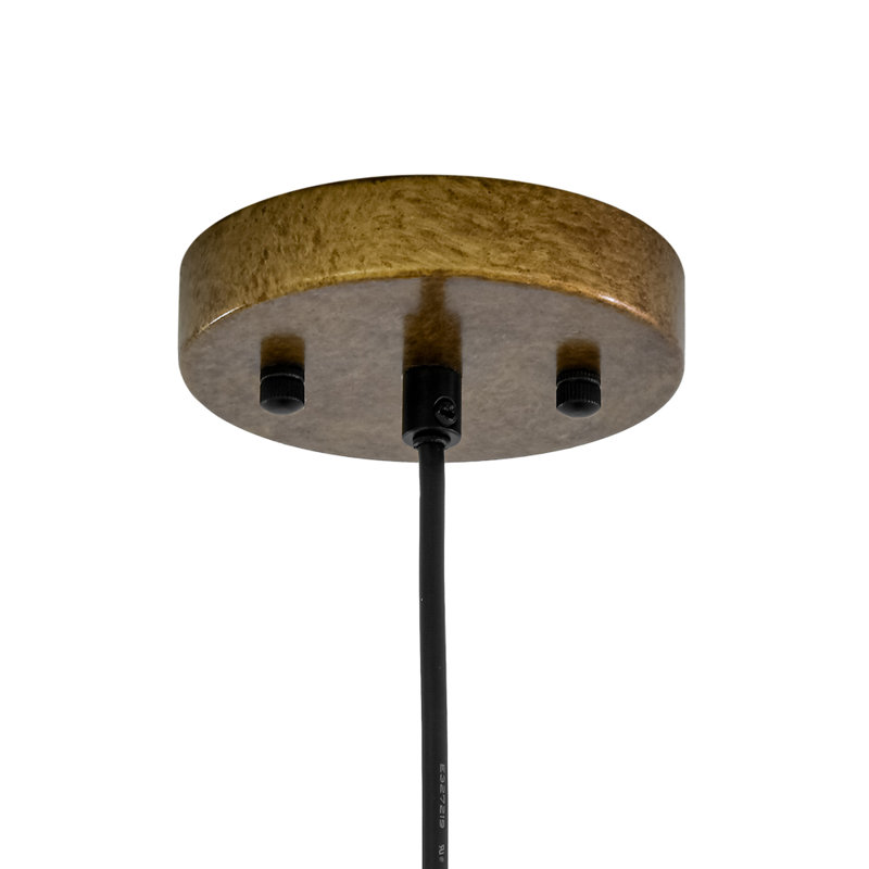 Luminaire suspendu en dôme à 1 lumière Kyrek , H 7,9 po x l 15 po x P 15 po, Bronze Antique
