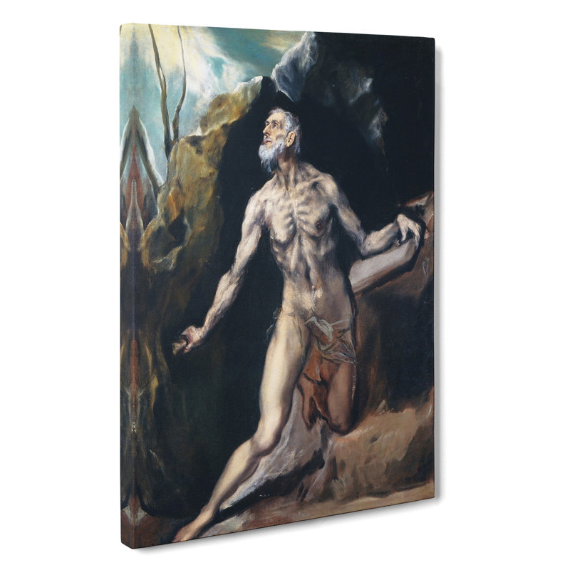 Saint Jerome by - Wrapped Canvas Painting, 76cm H x 50cm W x 3cm D