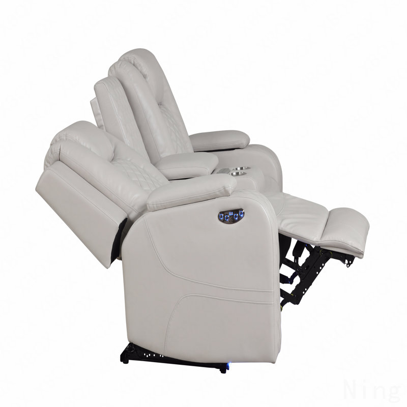 Ice Faux Leather 3PC LED Power Recliner Set