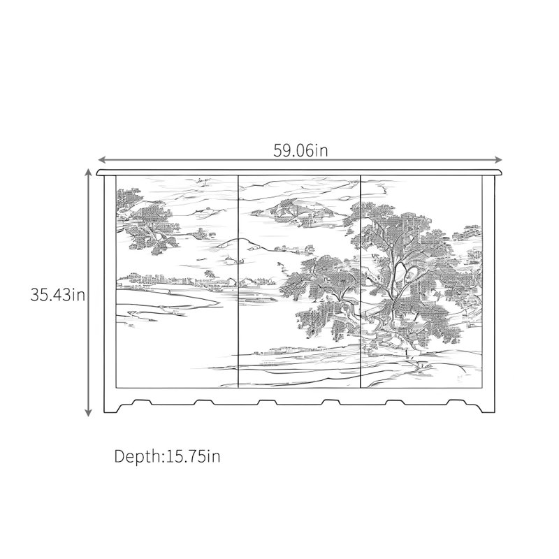 Buffet minimaliste de haute qualité