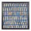 Abstrait art mural bleu foncé en papier-mâché