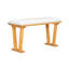Table de salle à manger en bois massif Farmhouse Modern - Conception peu encombrante