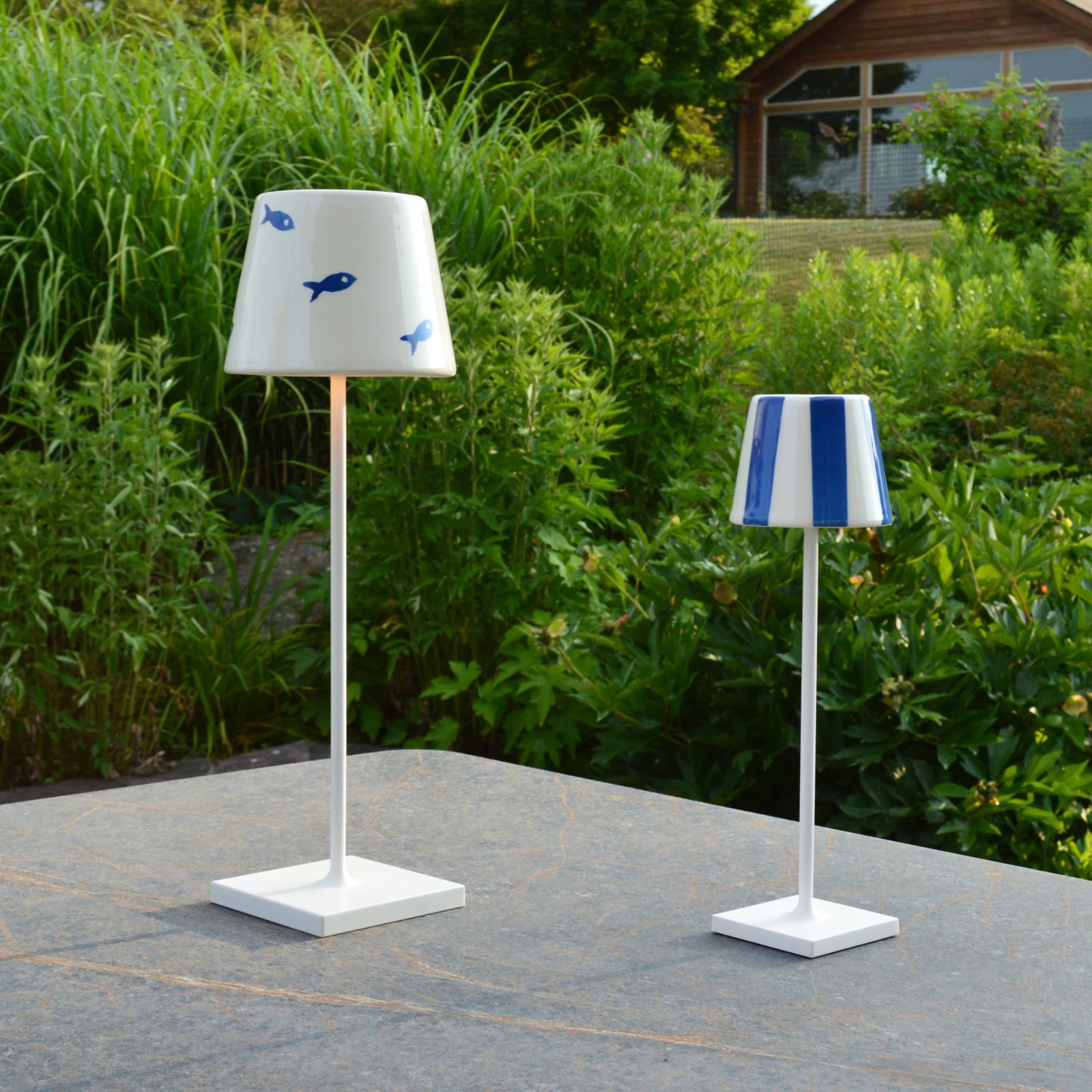 Poldina Pro Lido Lamp Shade, Blue Stripes
