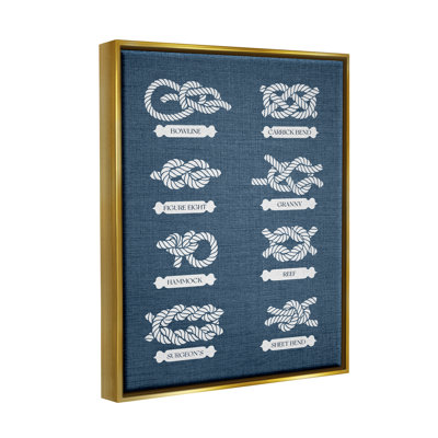 Maritime Rope Knots by Lil' Rue Floater Frame Print on Canvas
