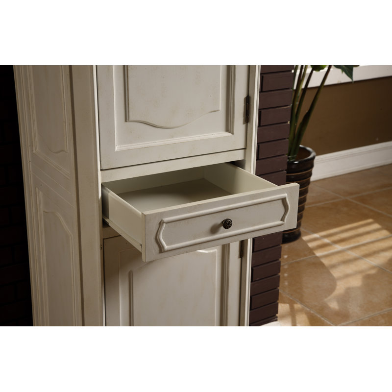 Corsicana 60 in. W x 21.5 in. D Vanity Cabinet Only in Antique White Corsicana 60 in. W x 21.5 in. D Vanity Cabinet Only in Antique White