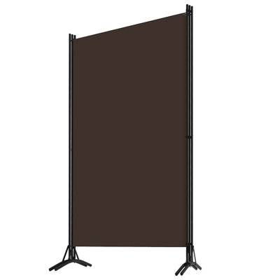 Paravent 3 panneaux vidaXL brun 102,4 po x 70,9 po