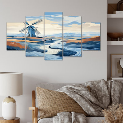 Holland Holland Turbine Meadows I - Wind Turbines Multipanel Wall Art