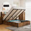 Lit escamotable en bois avec station de charge-98975033-98975035