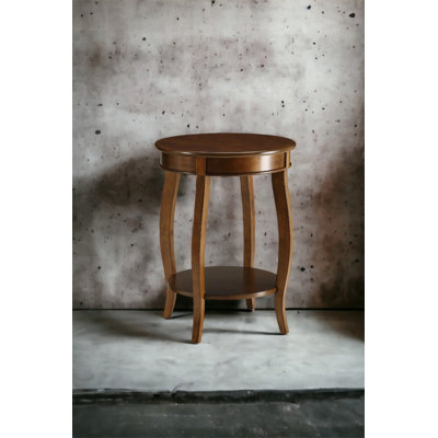 Aberta Walnut Finish Accent Table
