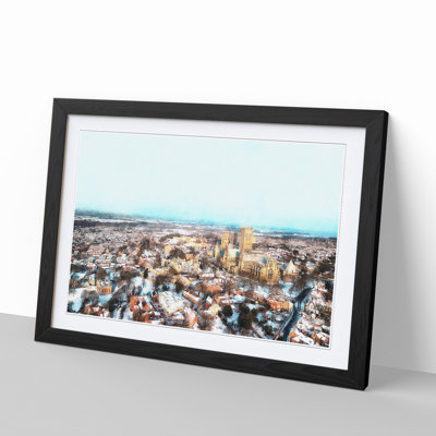 Lincoln Skyline in England - Picture Frame Graphic Art on MDF