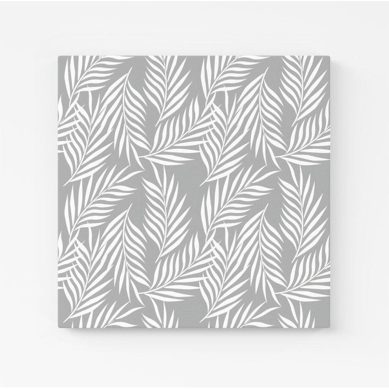 Palm Tree Leaves - Wrapped Canvas Print, 16cm H x 16cm W x 3.8cm D