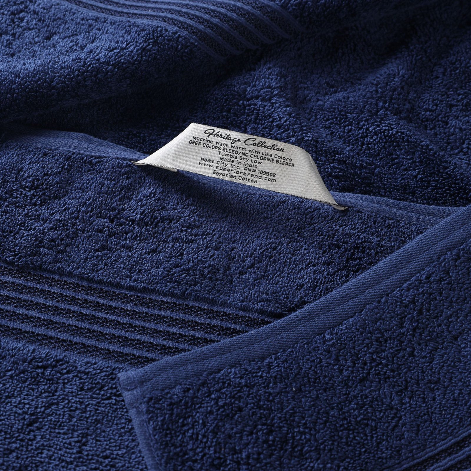 Oleg Egyptian Cotton Bath Sheet Set, Navy Blue, Bath Sheets - 2 Pack