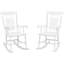 Ensemble de 2 chaises berçantes d'extérieur en bois Outsunny-314426920